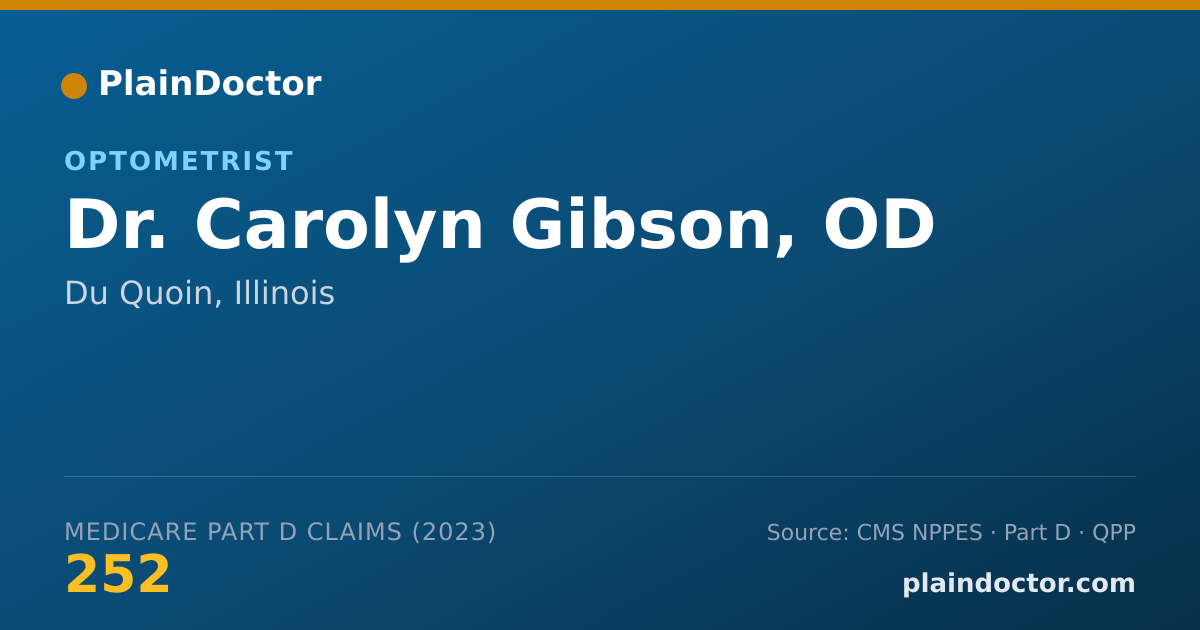 Shareable card for Carolyn Gibson, OD - Optometrist, Du Quoin, IL