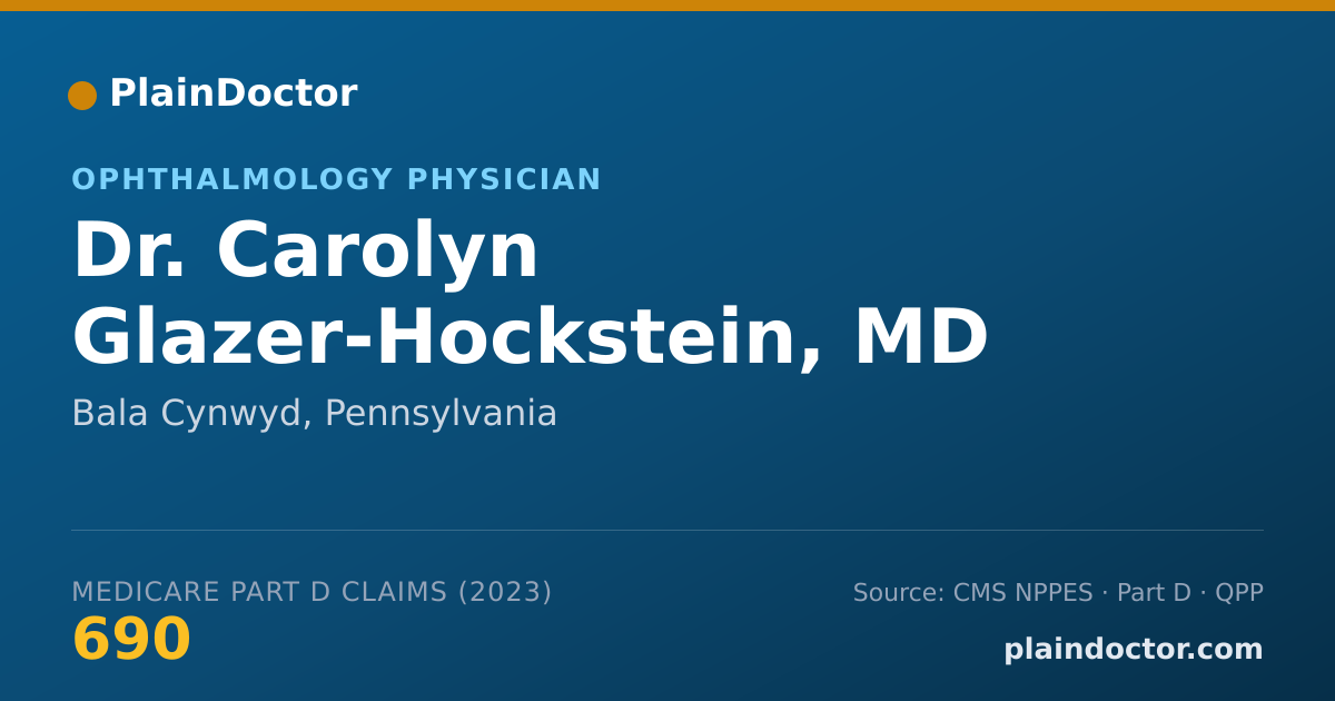 Shareable card for Carolyn Glazer-Hockstein, MD - Ophthalmology Physician, Bala Cynwyd, PA