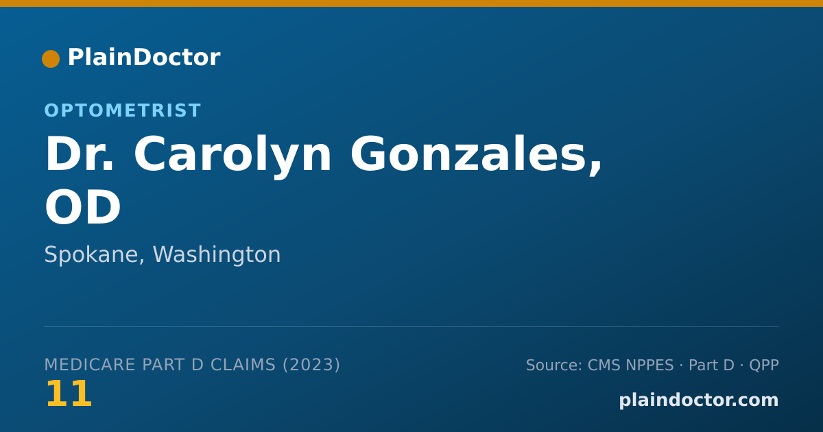 Shareable card for Carolyn Gonzales, OD - Optometrist, Spokane, WA