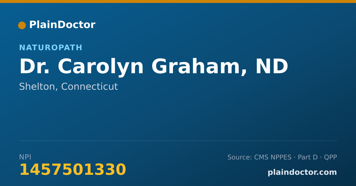 Shareable card for Carolyn Graham, ND - Naturopath, Shelton, CT