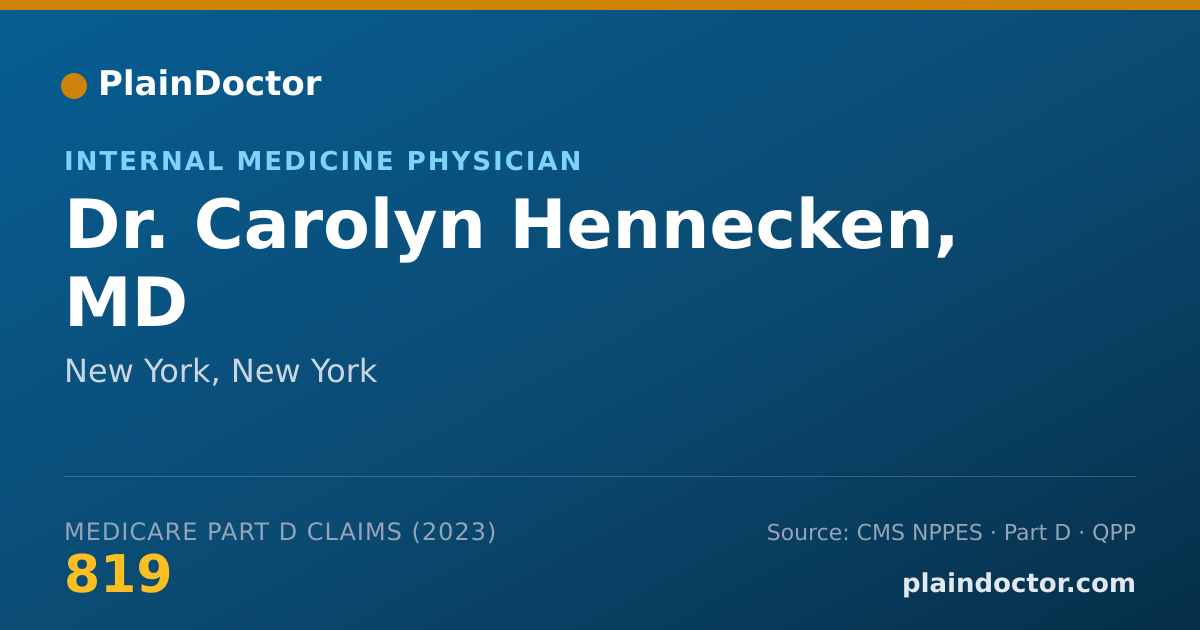 Shareable card for Carolyn Hennecken, MD - Internal Medicine Physician, New York, NY