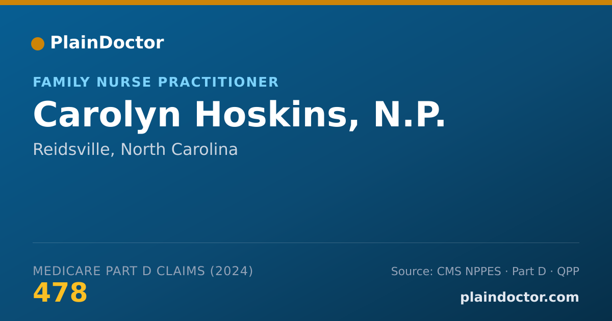 Shareable card for Carolyn Hoskins, N.P. - Family Nurse Practitioner, Reidsville, NC