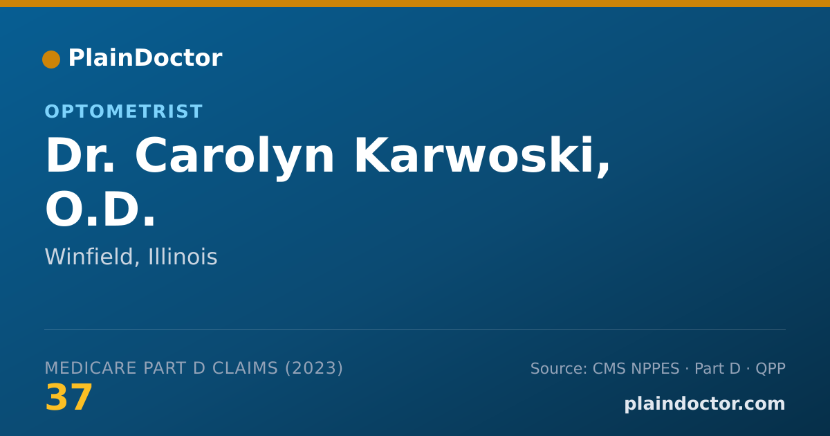Shareable card for Carolyn Karwoski, O.D. - Optometrist, Winfield, IL