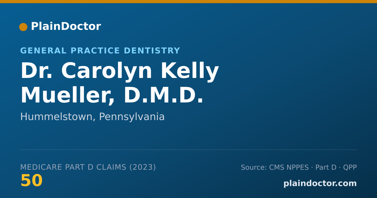 Shareable card for Carolyn Kelly Mueller, D.M.D. - General Practice Dentistry, Hummelstown, PA