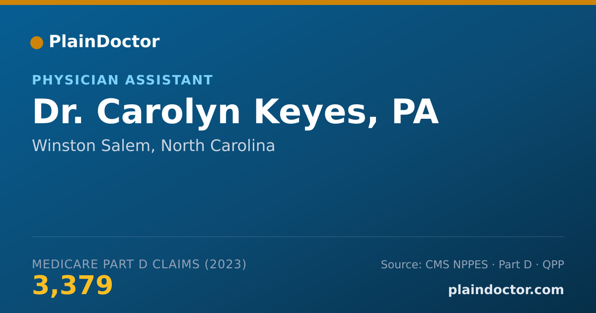 Shareable card for Carolyn Keyes, PA - Physician Assistant, Winston Salem, NC
