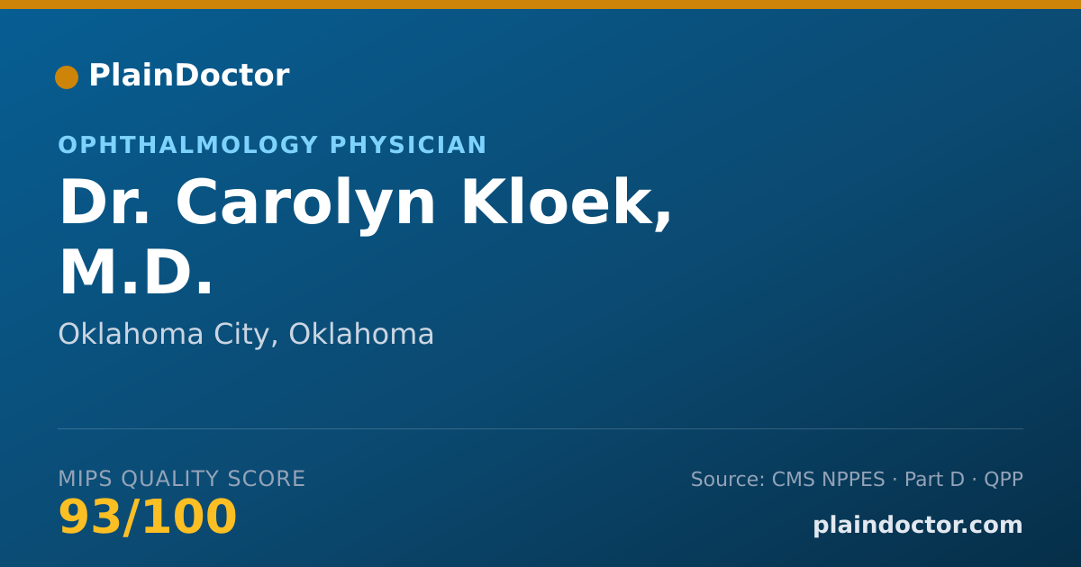 Shareable card for Carolyn Kloek, M.D. - Ophthalmology Physician, Oklahoma City, OK