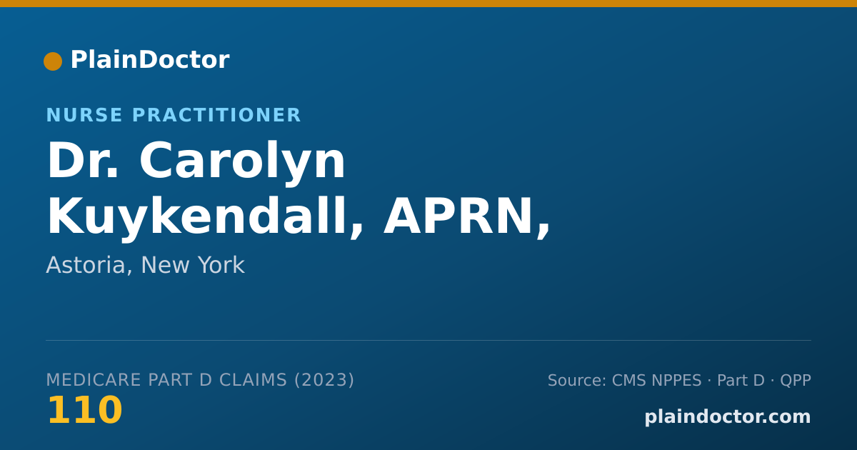 Shareable card for Carolyn Kuykendall, APRN, FNP-C, CPNP-AC - Nurse Practitioner, Astoria, NY