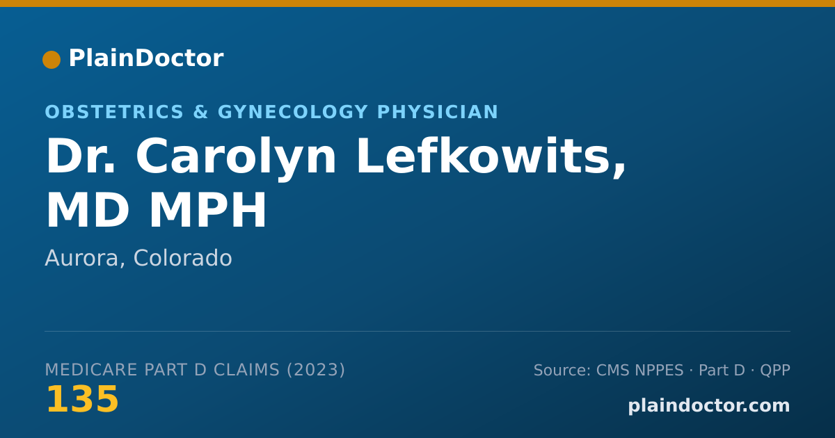 Shareable card for Carolyn Lefkowits, MD MPH - Obstetrics & Gynecology Physician, Aurora, CO