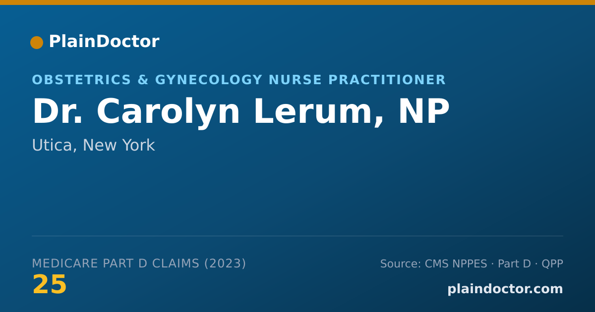 Shareable card for Carolyn Lerum, NP - Obstetrics & Gynecology Nurse Practitioner, Utica, NY