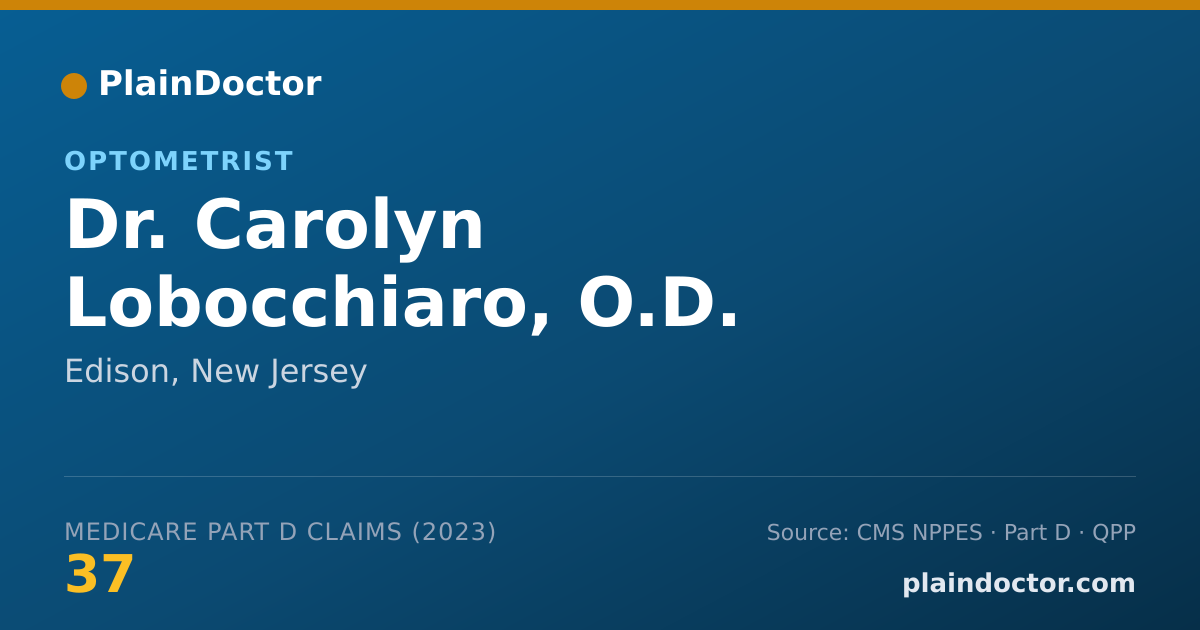 Shareable card for Carolyn Lobocchiaro, O.D. - Optometrist, Edison, NJ