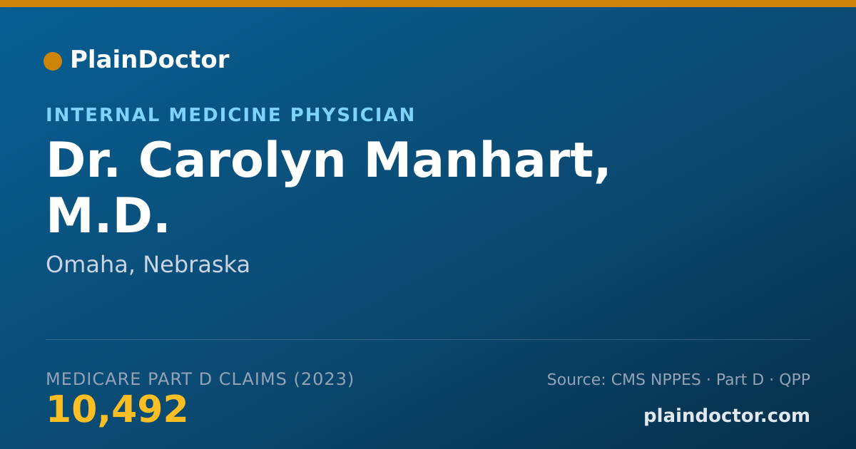 Shareable card for Carolyn Manhart, M.D. - Internal Medicine Physician, Omaha, NE