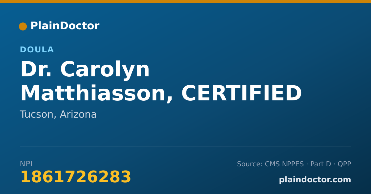 Shareable card for Carolyn Matthiasson, CERTIFIED DOULA - Doula, Tucson, AZ