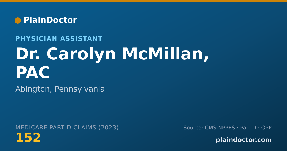 Shareable card for Carolyn McMillan, PAC - Physician Assistant, Abington, PA