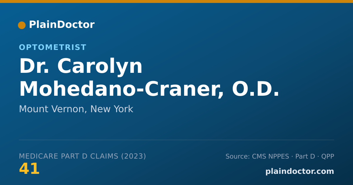 Shareable card for Carolyn Mohedano-Craner, O.D. - Optometrist, Mount Vernon, NY