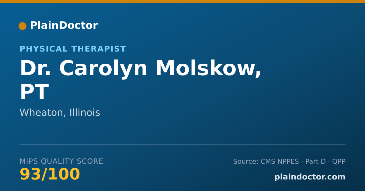Shareable card for Carolyn Molskow, PT - Physical Therapist, Wheaton, IL