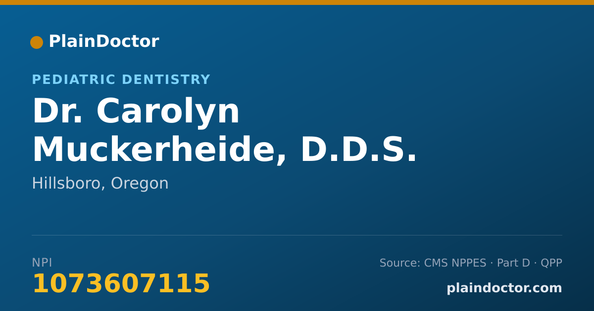 Shareable card for Carolyn Muckerheide, D.D.S. - Pediatric Dentistry, Hillsboro, OR
