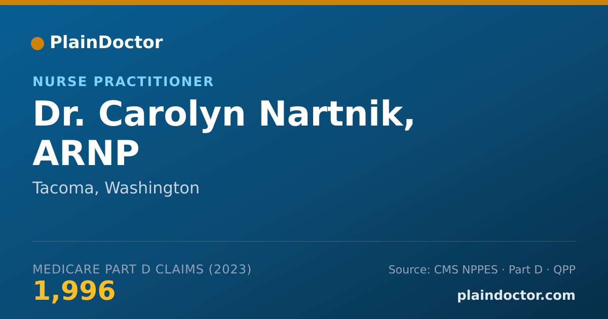 Shareable card for Carolyn Nartnik, ARNP - Nurse Practitioner, Tacoma, WA