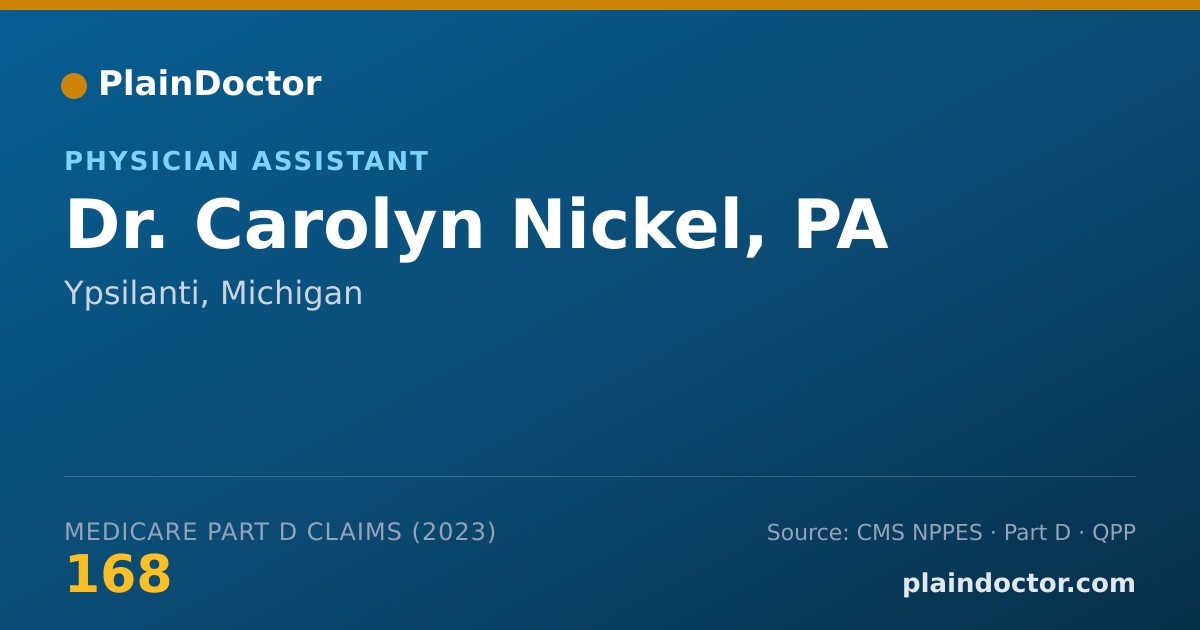 Shareable card for Carolyn Nickel, PA - Physician Assistant, Ypsilanti, MI
