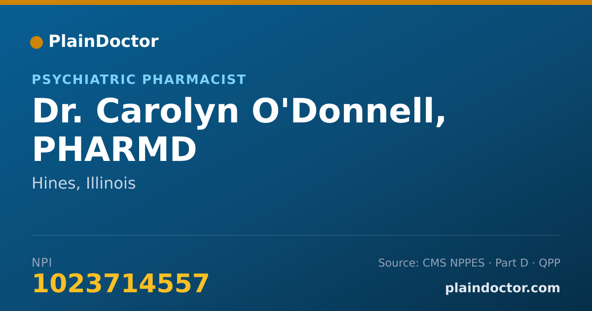 Shareable card for Carolyn O'Donnell, PHARMD - Psychiatric Pharmacist, Hines, IL