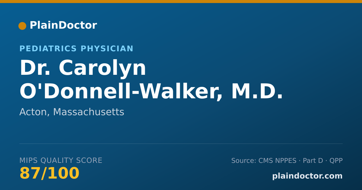 Shareable card for Carolyn O'Donnell-Walker, M.D. - Pediatrics Physician, Acton, MA