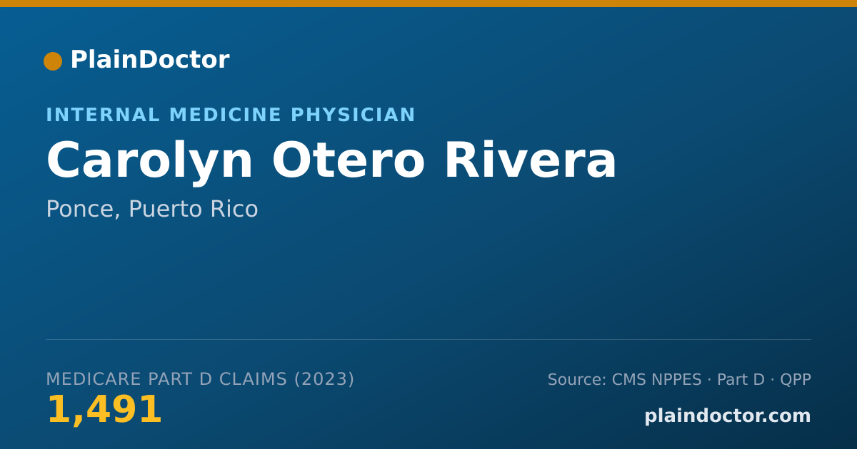 Shareable card for Carolyn Otero Rivera - Internal Medicine Physician, Ponce, PR
