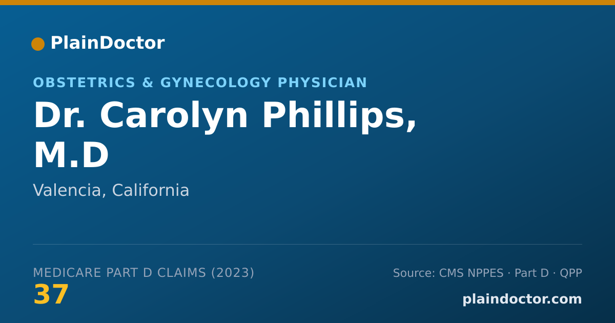 Shareable card for Carolyn Phillips, M.D - Obstetrics & Gynecology Physician, Valencia, CA
