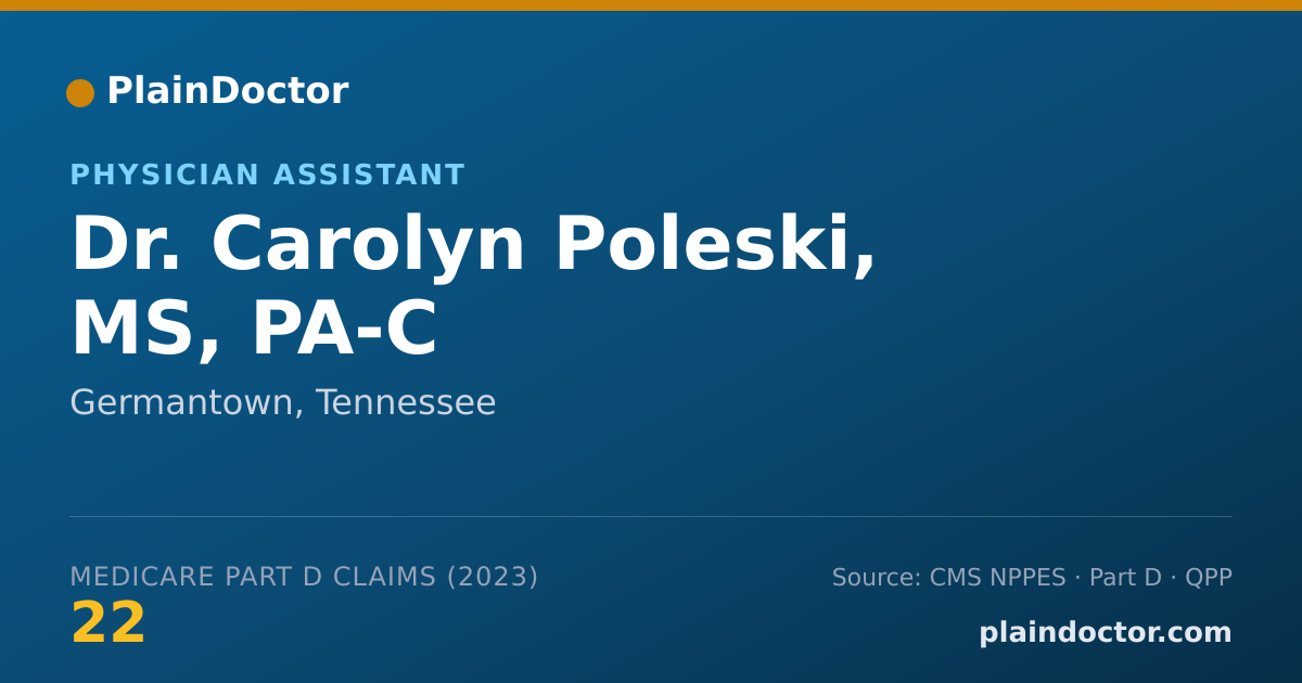 Shareable card for Carolyn Poleski, MS, PA-C - Physician Assistant, Germantown, TN