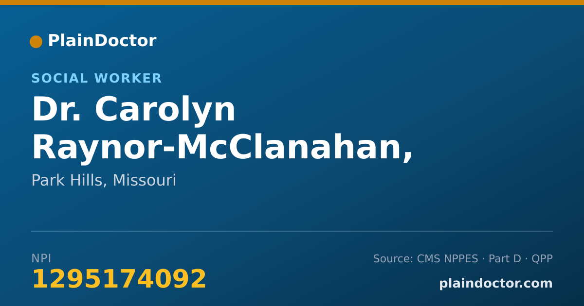 Shareable card for Carolyn Raynor-McClanahan, MSW, LMSW - Social Worker, Park Hills, MO