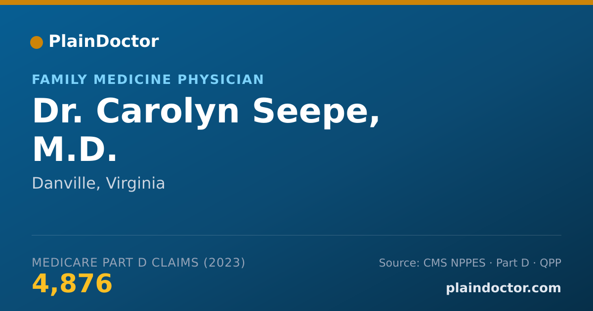 Shareable card for Carolyn Seepe, M.D. - Family Medicine Physician, Danville, VA