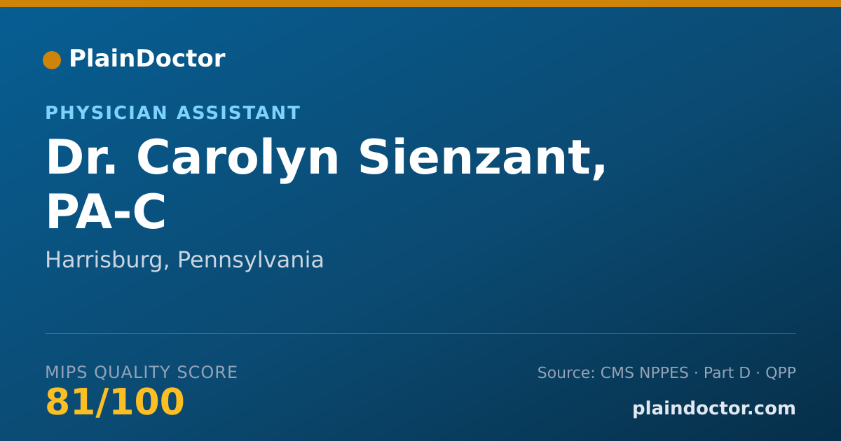 Shareable card for Carolyn Sienzant, PA-C - Physician Assistant, Harrisburg, PA