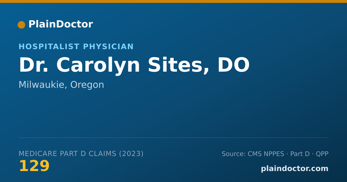 Shareable card for Carolyn Sites, DO - Hospitalist Physician, Milwaukie, OR
