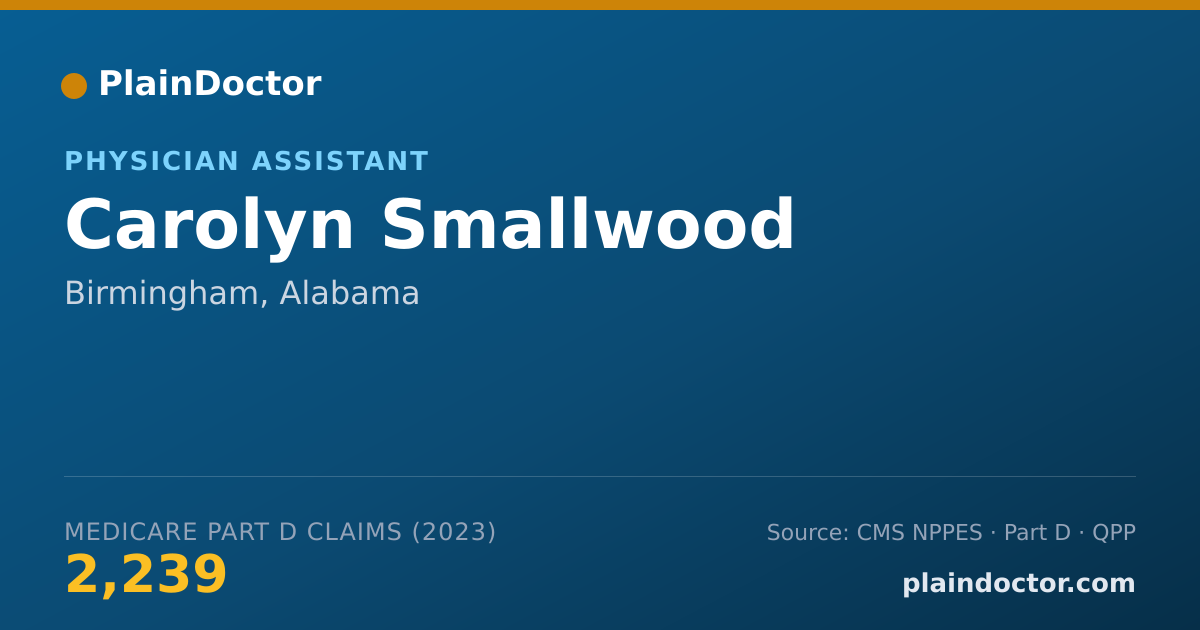 Shareable card for Carolyn Smallwood - Physician Assistant, Birmingham, AL