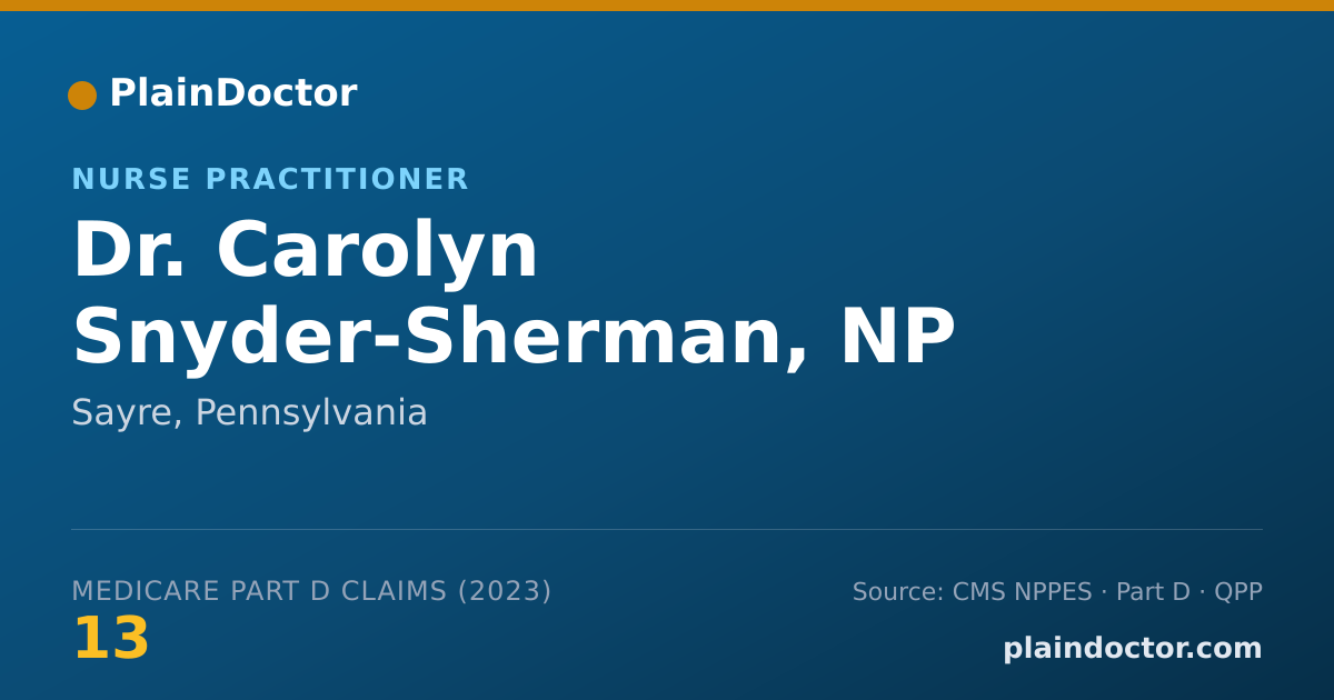 Shareable card for Carolyn Snyder-Sherman, NP - Nurse Practitioner, Sayre, PA