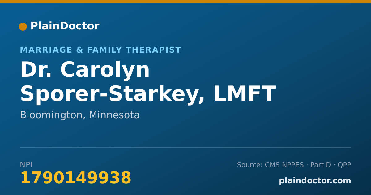 Shareable card for Carolyn Sporer-Starkey, LMFT - Marriage & Family Therapist, Bloomington, MN