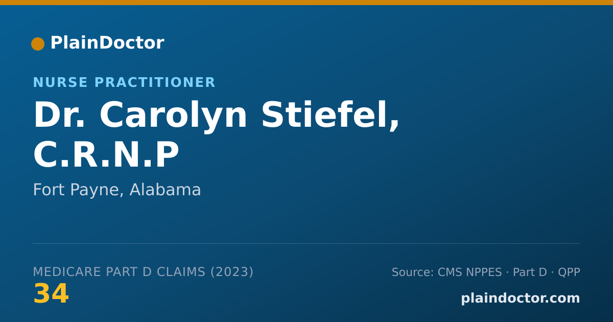 Shareable card for Carolyn Stiefel, C.R.N.P - Nurse Practitioner, Fort Payne, AL