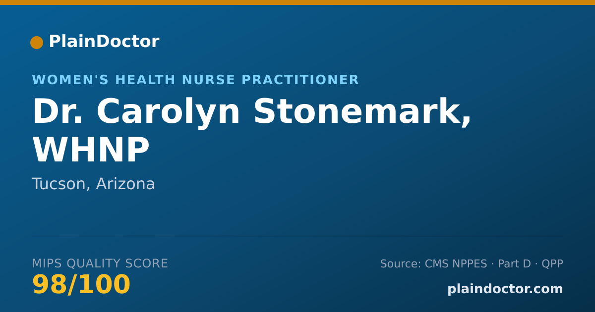 Shareable card for Carolyn Stonemark, WHNP - Women's Health Nurse Practitioner, Tucson, AZ