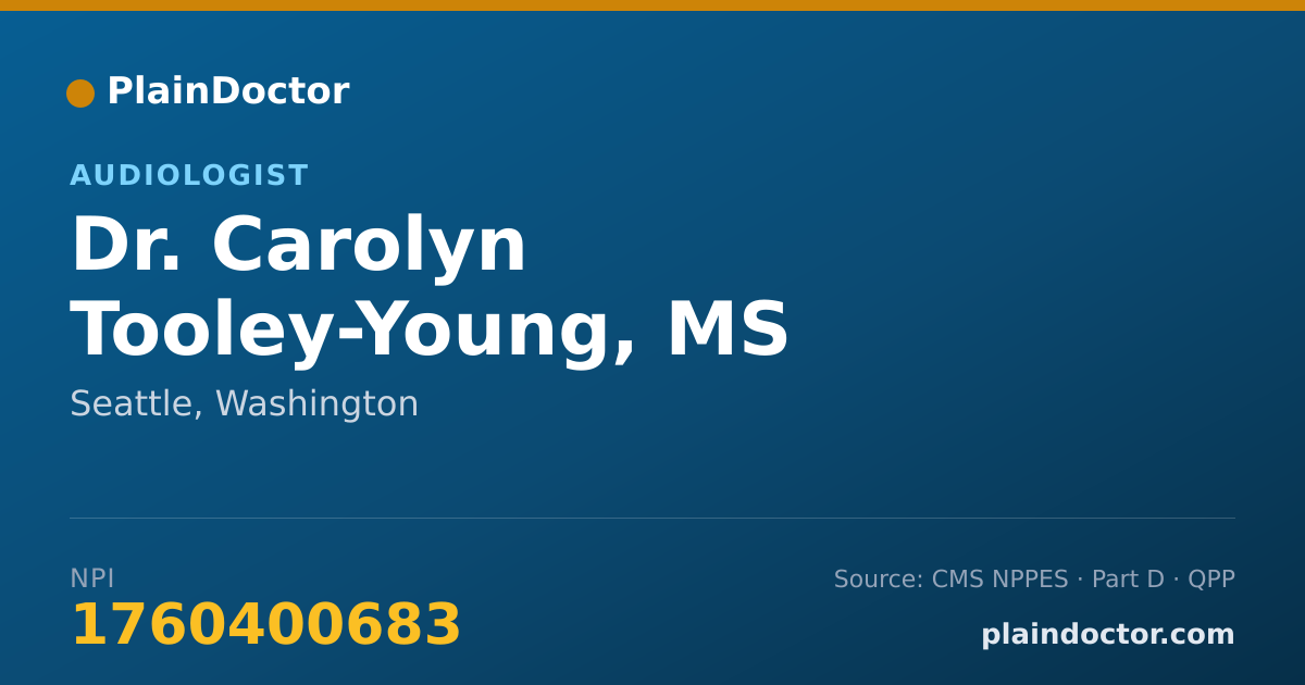 Shareable card for Carolyn Tooley-Young, MS - Audiologist, Seattle, WA