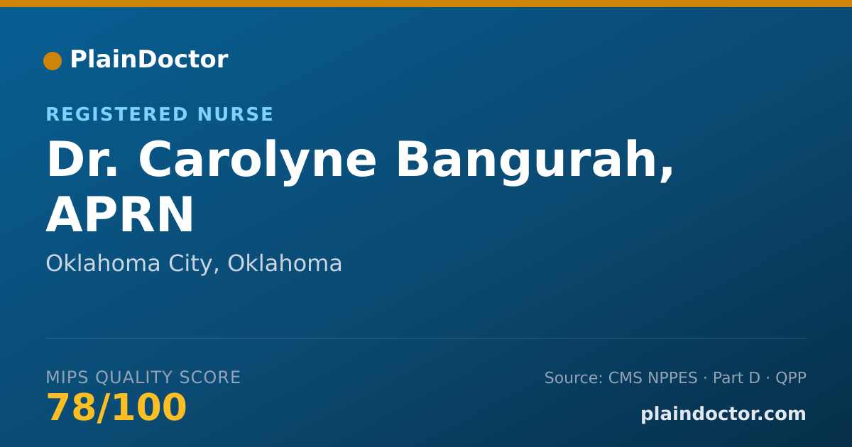 Shareable card for Carolyne Bangurah, APRN - Registered Nurse, Oklahoma City, OK