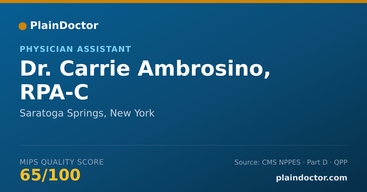 Shareable card for Carrie Ambrosino, RPA-C - Physician Assistant, Saratoga Springs, NY