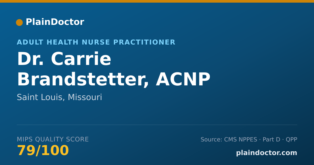 Shareable card for Carrie Brandstetter, ACNP - Adult Health Nurse Practitioner, Saint Louis, MO