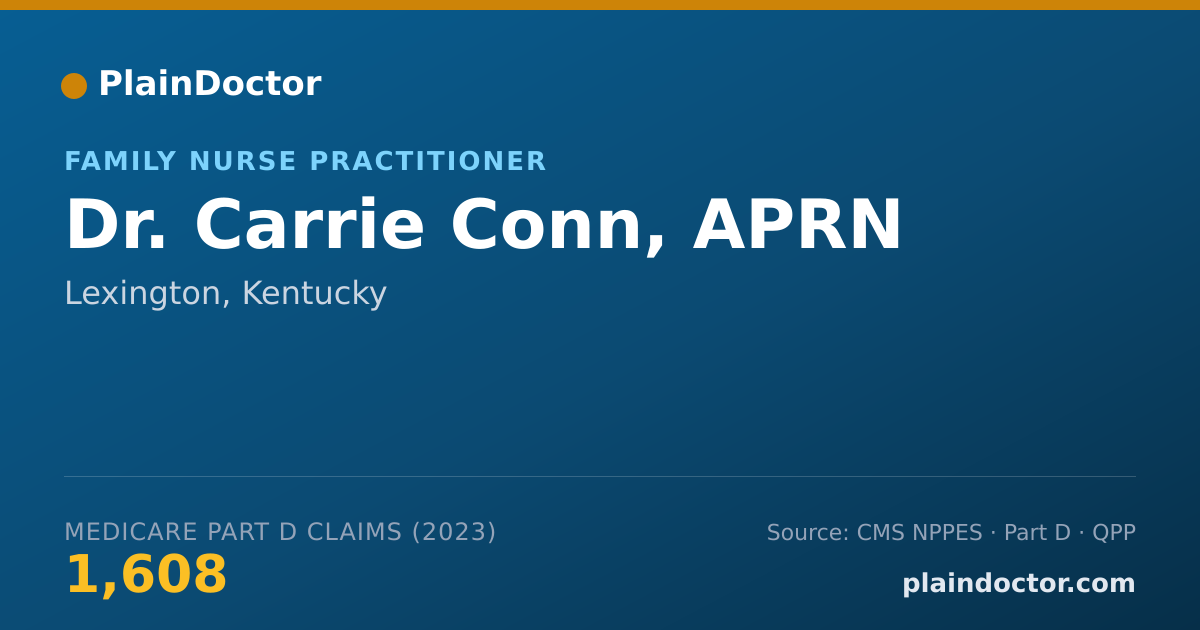 Shareable card for Carrie Conn, APRN - Family Nurse Practitioner, Lexington, KY