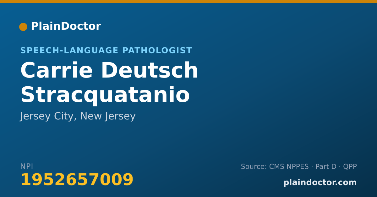 Shareable card for Carrie Deutsch Stracquatanio - Speech-Language Pathologist, Jersey City, NJ