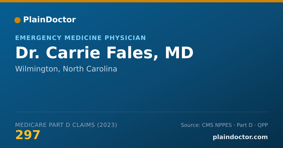 Shareable card for Carrie Fales, MD - Emergency Medicine Physician, Wilmington, NC