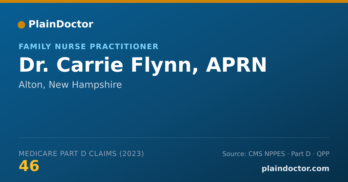 Shareable card for Carrie Flynn, APRN - Family Nurse Practitioner, Alton, NH