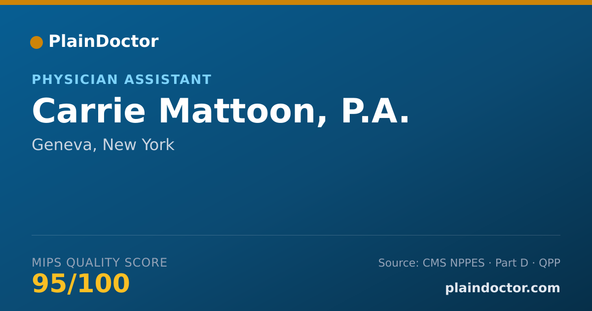 Shareable card for Carrie Mattoon, P.A. - Physician Assistant, Geneva, NY