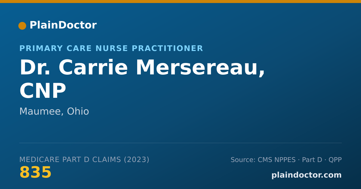 Shareable card for Carrie Mersereau, CNP - Primary Care Nurse Practitioner, Maumee, OH