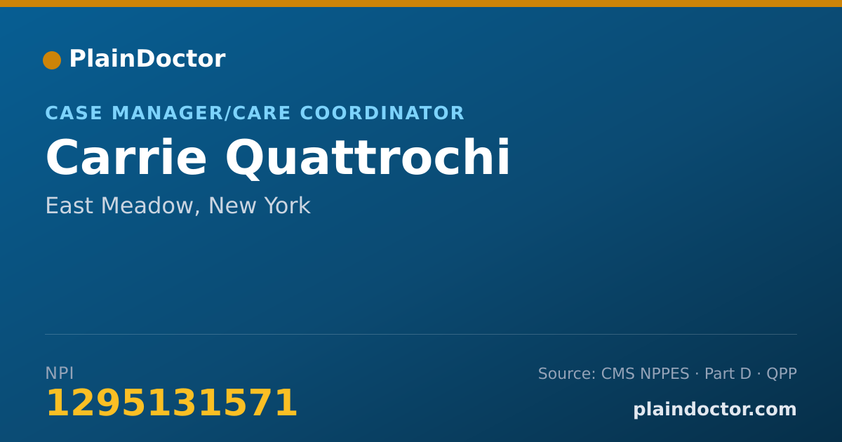 Shareable card for Carrie Quattrochi - Case Manager/Care Coordinator, East Meadow, NY
