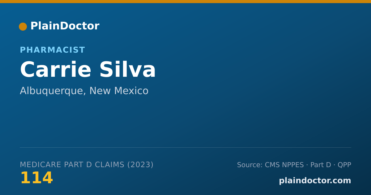 Shareable card for Carrie Silva - Pharmacist, Albuquerque, NM