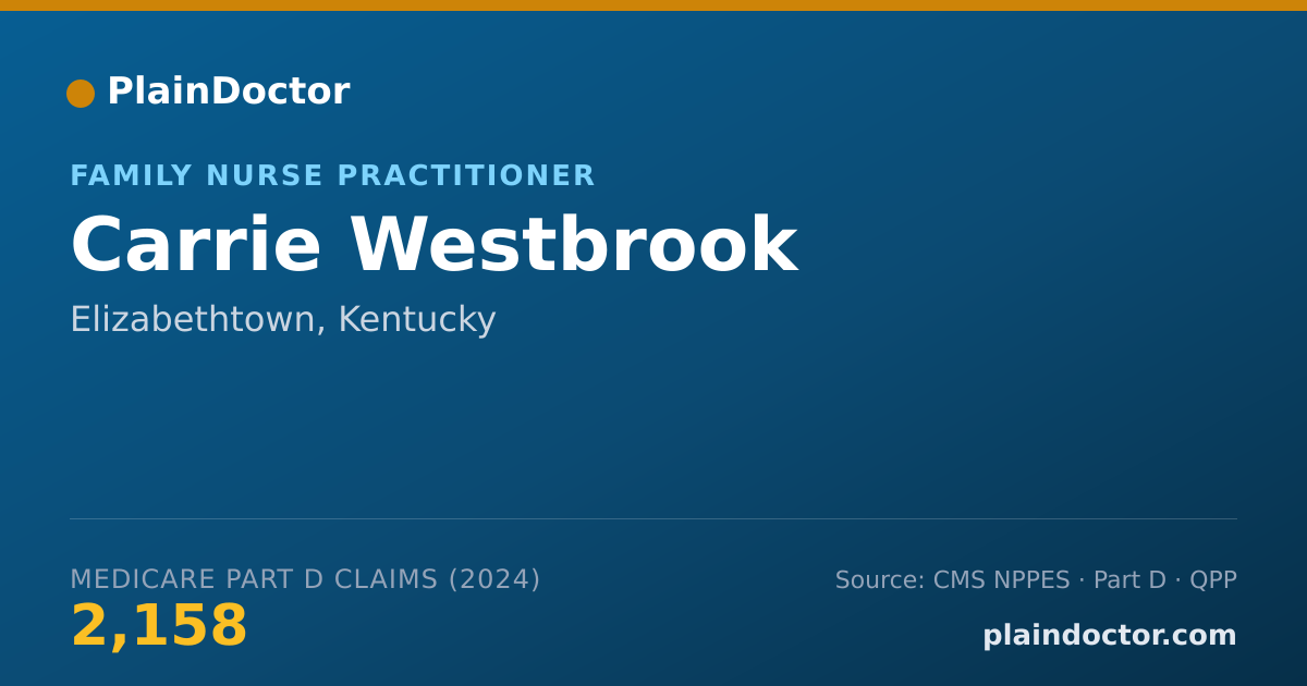 Shareable card for Carrie Westbrook - Family Nurse Practitioner, Elizabethtown, KY