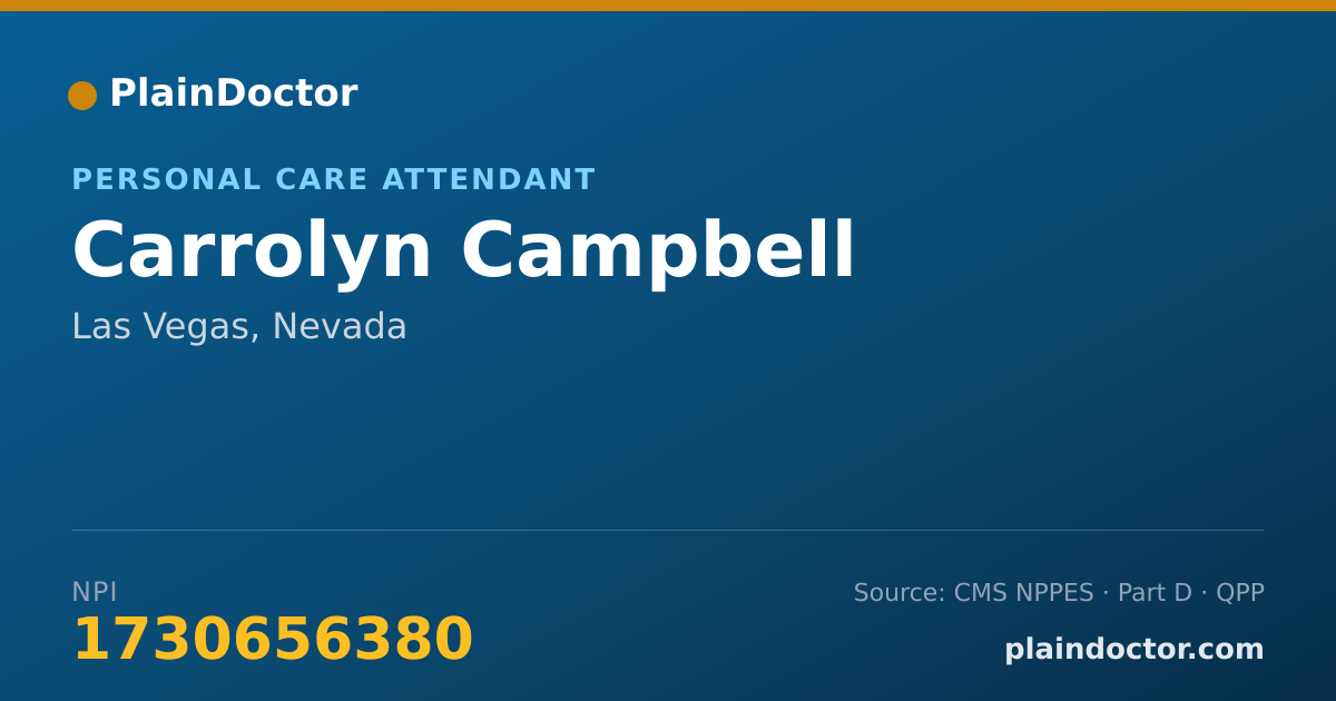 Shareable card for Carrolyn Campbell - Personal Care Attendant, Las Vegas, NV